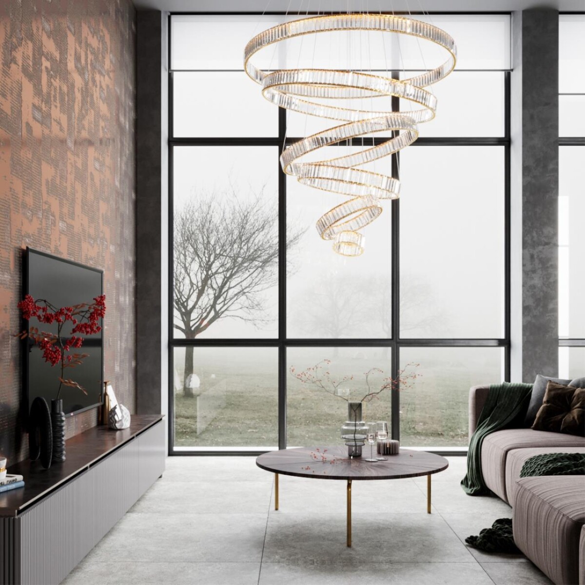 5015/260L L-VISION ODL23 589 золотой/прозрачный металл/хрусталь Люстра LED 260W 4000K 26000Лм VEKIA — изображение 1