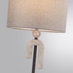 5410/1FA MODERN ODL_EX24 115 черный матовый/серый /металл/полирезин/ткань Торшер E27 1*60W BAGEL — изображение 5