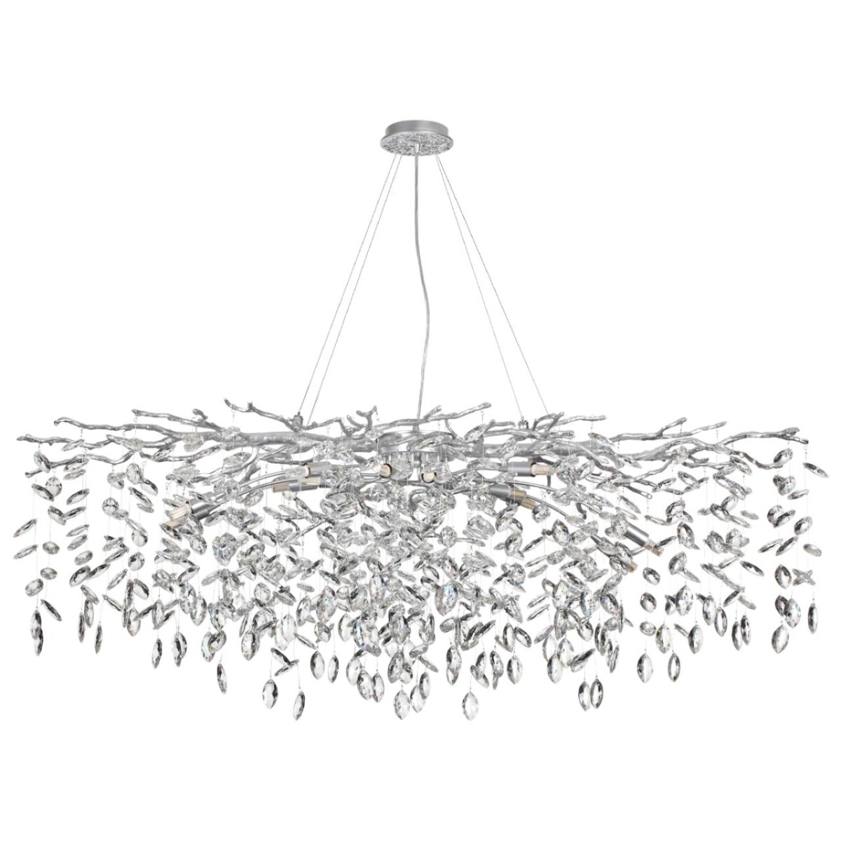 4970/14 HALL ODL24 615 матов.серебристый/алюмин./хрусталь Люстра G9 14*40W DELICA — изображение 1