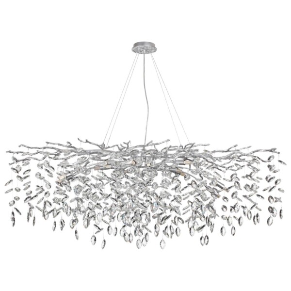 4970/14 HALL ODL24 615 матов.серебристый/алюмин./хрусталь Люстра G9 14*40W DELICA