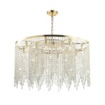 5028/12 MODERN ODL23 619 золотой/прозрачный металл/хрусталь Люстра E14 12*40W CHOKKA — изображение 2