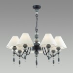 4896/7 MODERN ODL_EX23 107 черный матов./серый/молочный металл/керамика/ткань Люстра E14 7*40W SOCHI — изображение 4