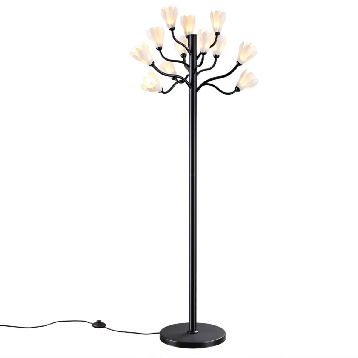 5090/12F MODERN ODL25 553 черный матовый/белый/фарфор Торшер G4 LED 12*5W GARDI — изображение 4