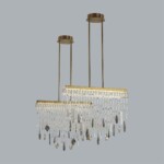 5420/48L HALL ODL_EX25 065 античная бронза/металл/стекло/хрусталь Люстра LED 2*24W (два вывода) 4000K 2239Лм AFINA — изображение 3