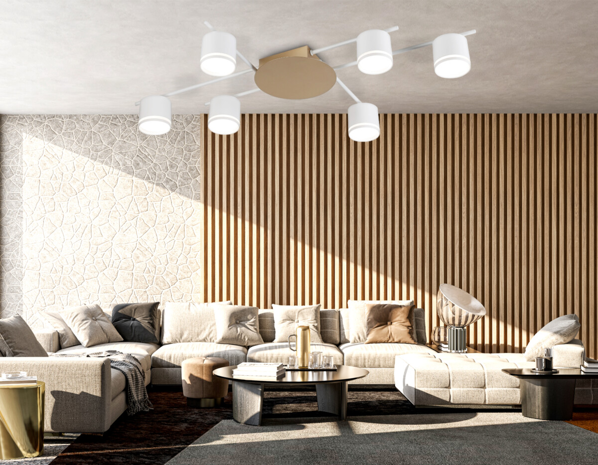 FL51755/6 WH/GD белый/золото GX53/6 max 12W 870*570*110 — изображение 2