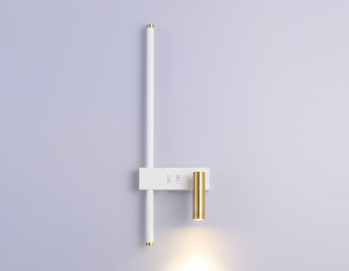 FL5207/2 SWH/GD белый песок/золото LED 4200K 7W+5W 500*160*111.5 — изображение 3