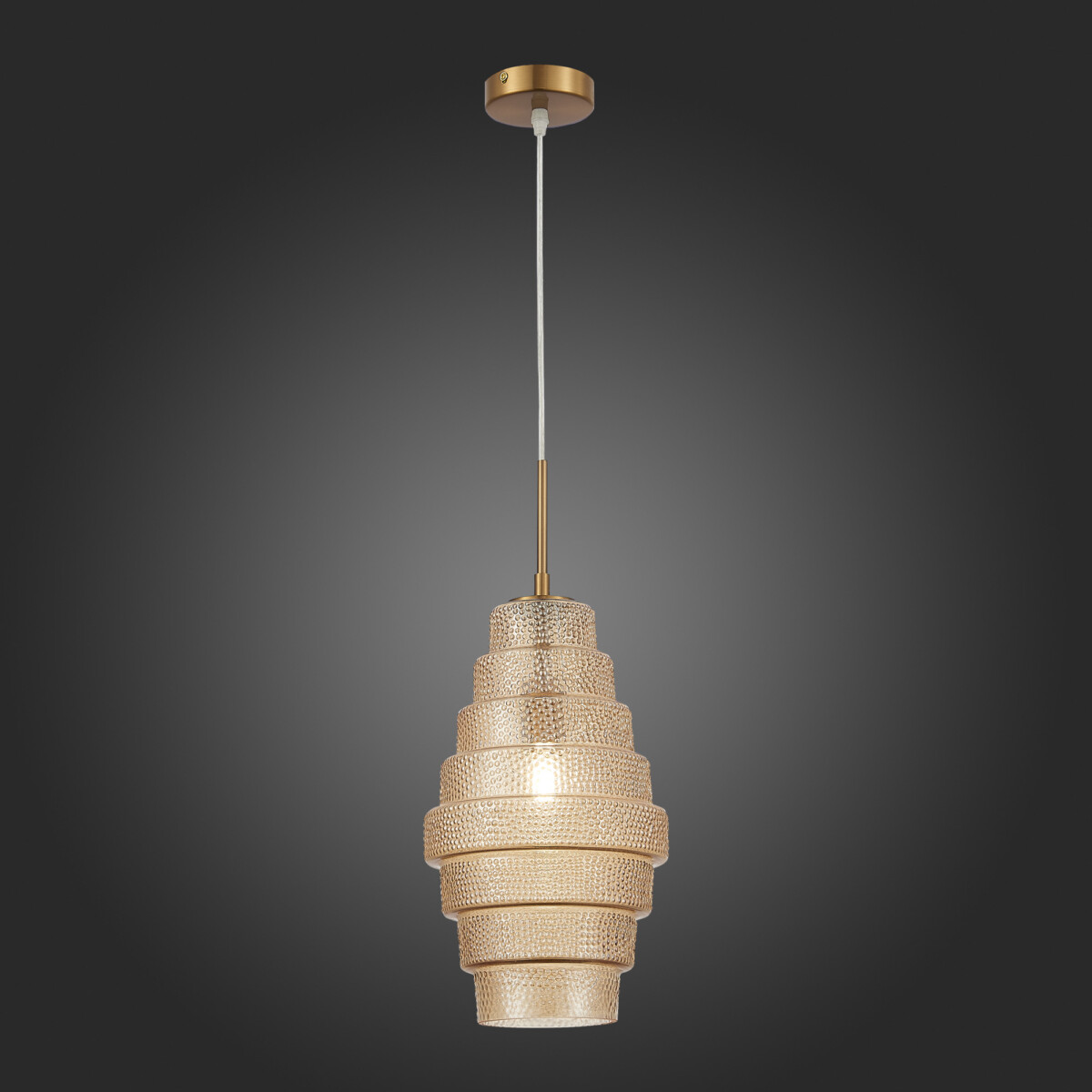 SL1001.203.01 Подвес ST-Luce Латунь/Коньячный E27 1*40W REXITE — изображение 2