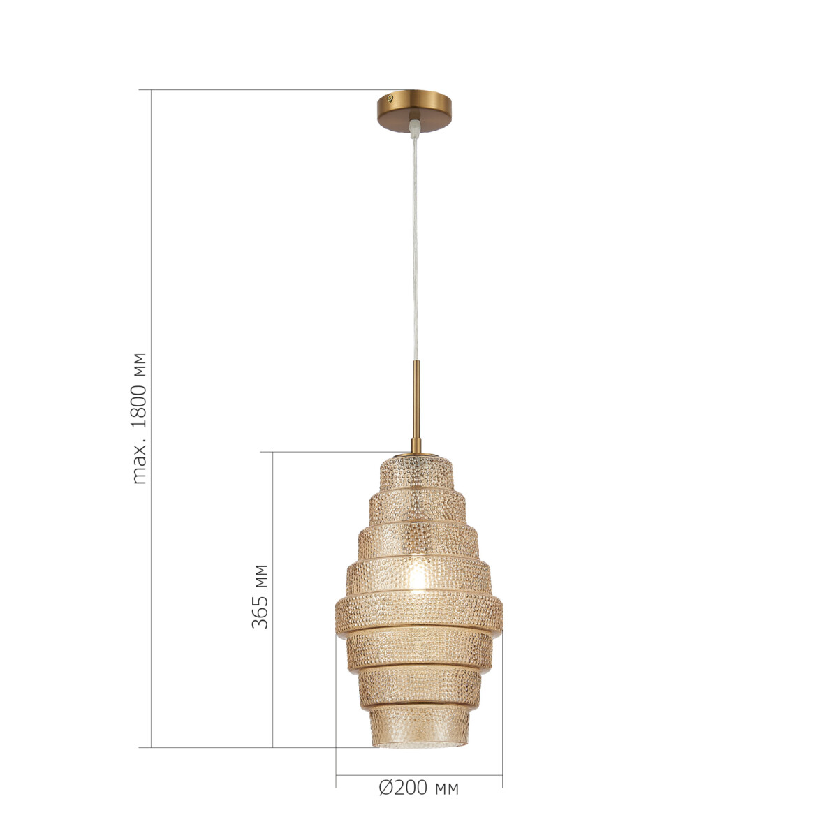 SL1001.203.01 Подвес ST-Luce Латунь/Коньячный E27 1*40W REXITE — изображение 6