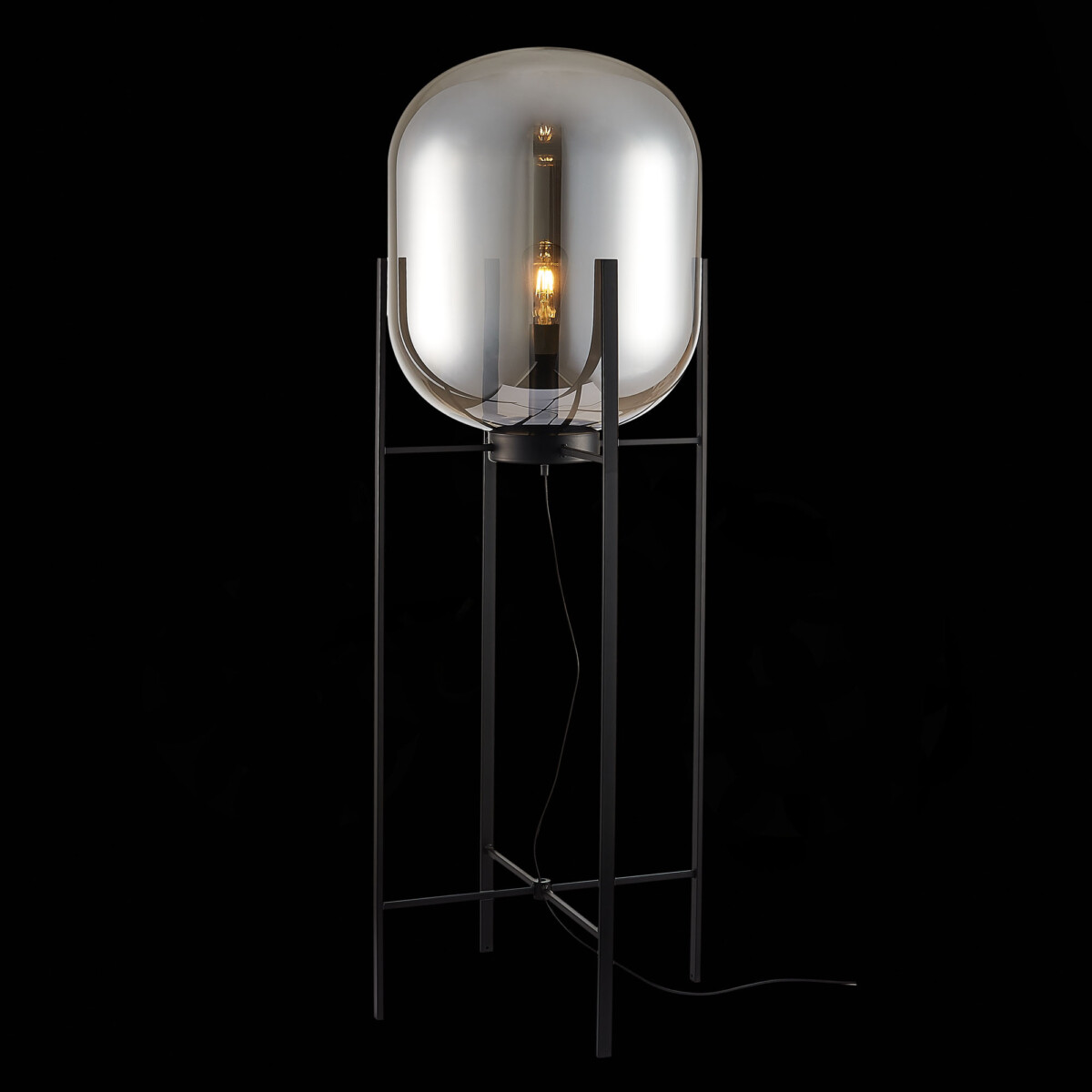 SL1050.725.01 Торшер ST-Luce Черный/Дымчатый E27 1*40W (из 2-х коробок) BURASCA — изображение 1