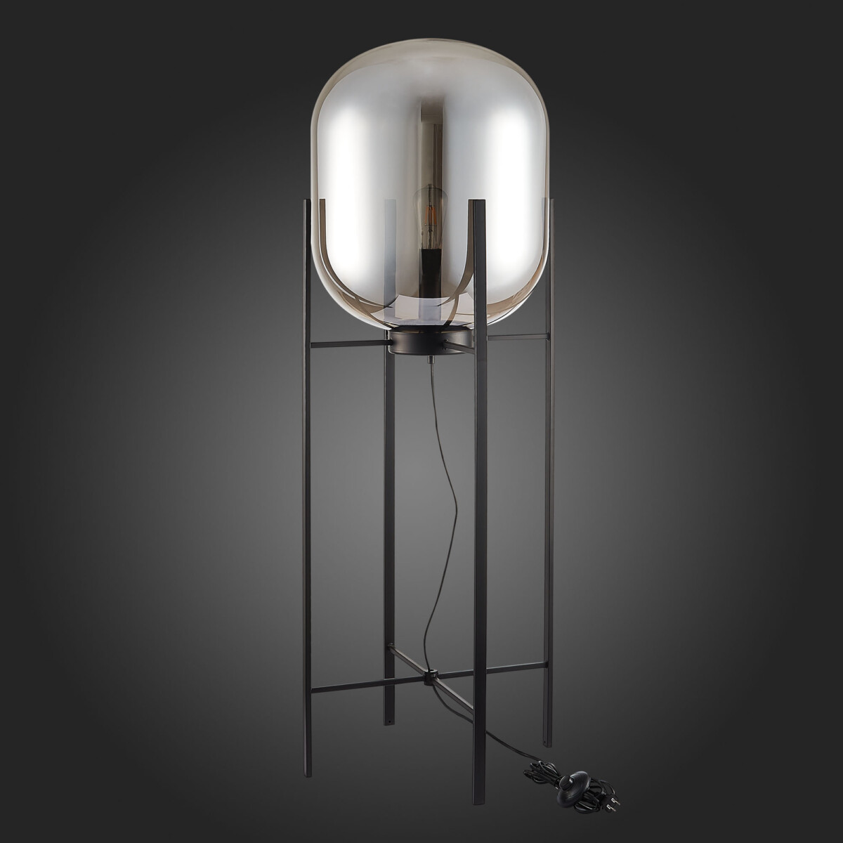 SL1050.725.01 Торшер ST-Luce Черный/Дымчатый E27 1*40W (из 2-х коробок) BURASCA — изображение 5