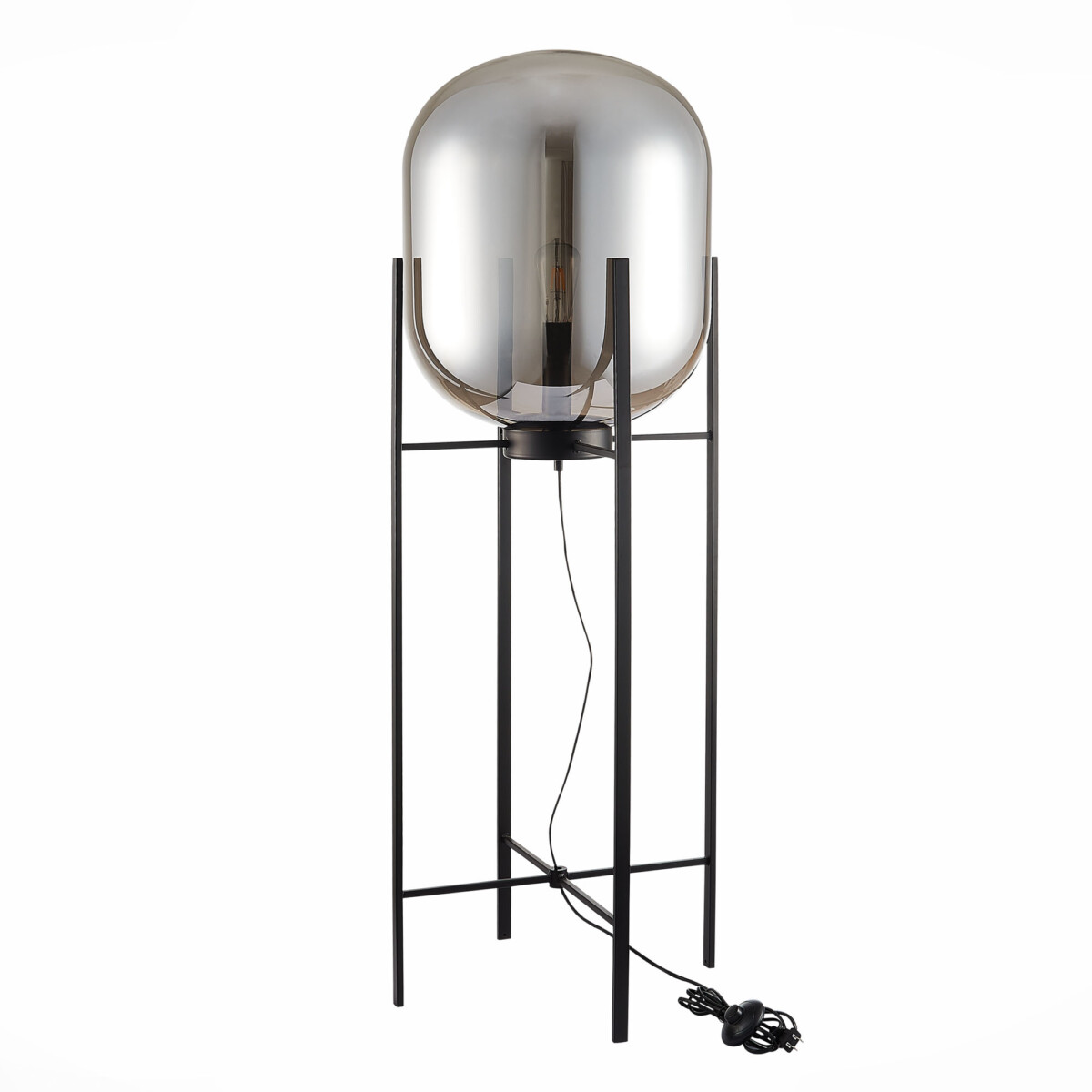 SL1050.725.01 Торшер ST-Luce Черный/Дымчатый E27 1*40W (из 2-х коробок) BURASCA — изображение 6