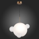 SL1133.503.01 Светильник подвесной ST-Luce Латунь/Белый E27 1*60W BOPONE — изображение 2