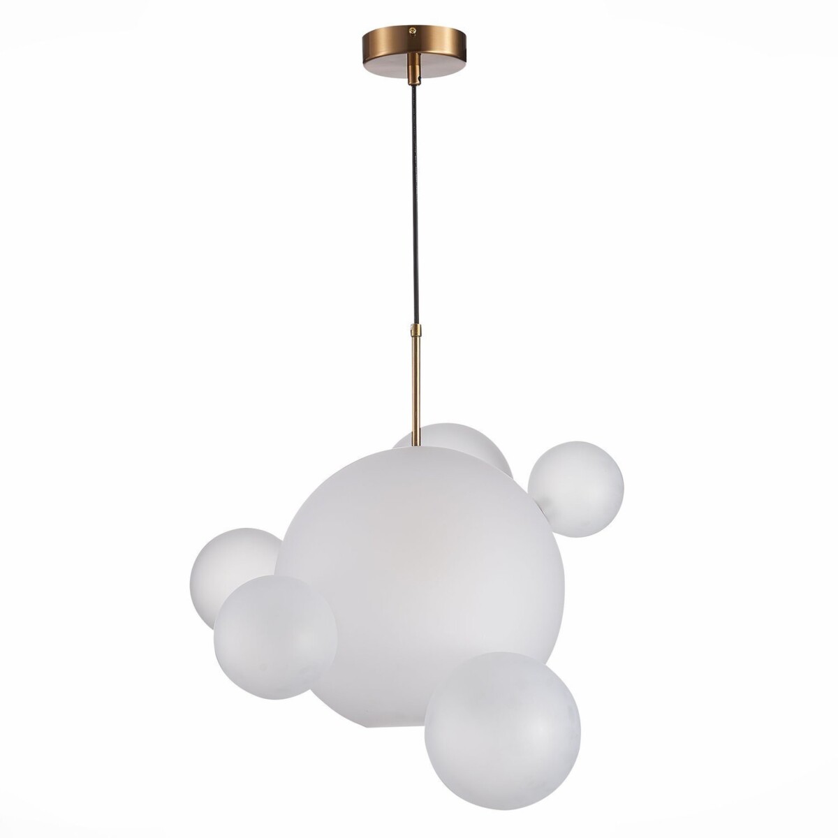 SL1133.513.01 Светильник подвесной ST-Luce Латунь/Белый E27 1*60W BOPONE — изображение 6