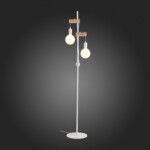 SL1142.505.01 Светильник напольный Белый, Светлое дерево E27 2*60W BAGETTI — изображение 2