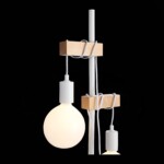 SL1142.505.01 Светильник напольный Белый, Светлое дерево E27 2*60W BAGETTI — изображение 4