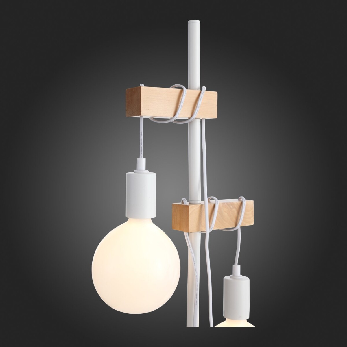 SL1142.505.01 Светильник напольный Белый, Светлое дерево E27 2*60W BAGETTI — изображение 5