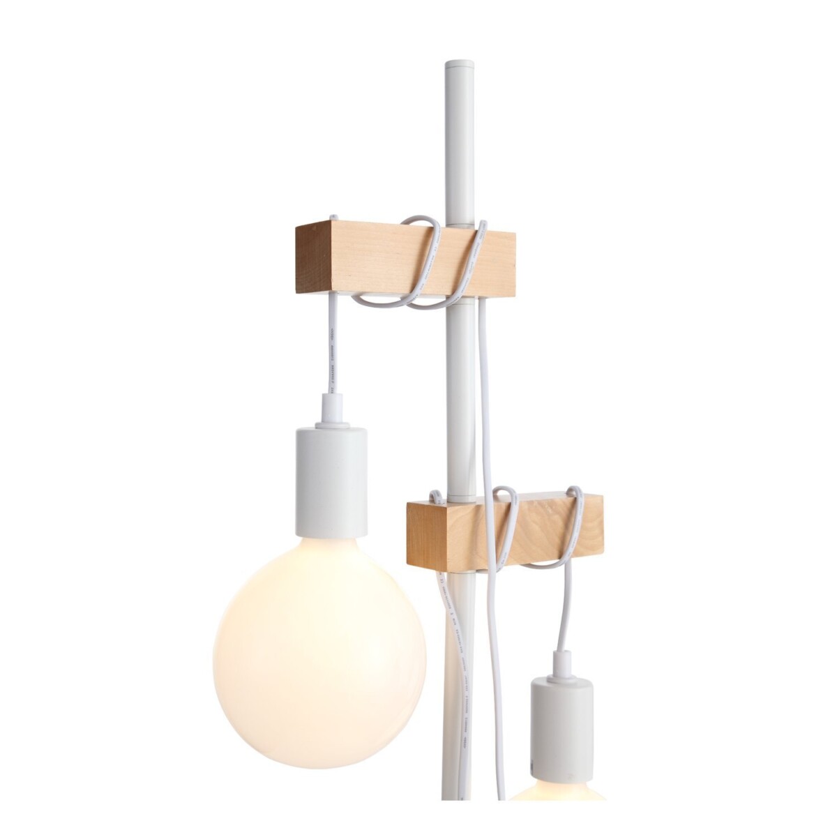 SL1142.505.01 Светильник напольный Белый, Светлое дерево E27 2*60W BAGETTI — изображение 6
