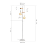 SL1142.505.01 Светильник напольный Белый, Светлое дерево E27 2*60W BAGETTI — изображение 10