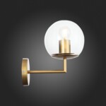 SL1150.201.01 Светильник настенный ST-Luce Матовое золото/Прозрачный E27 1*40W LIORA — изображение 5