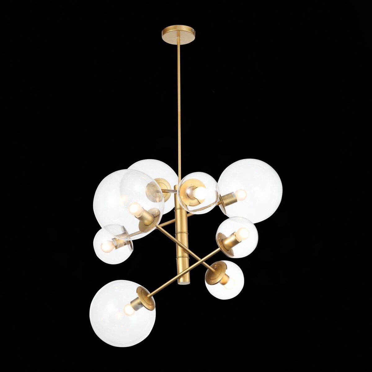 SL1150.203.08 Светильник подвесной ST-Luce Матовое золото/Прозрачный E27 8*40W (из 3-х коробок) LIORA — изображение 4