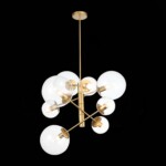 SL1150.203.08 Светильник подвесной ST-Luce Матовое золото/Прозрачный E27 8*40W (из 3-х коробок) LIORA — изображение 4