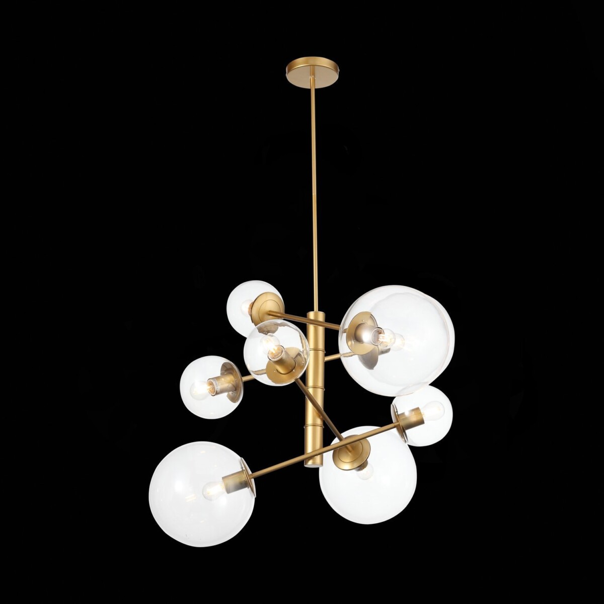 SL1150.203.08 Светильник подвесной ST-Luce Матовое золото/Прозрачный E27 8*40W (из 3-х коробок) LIORA — изображение 13