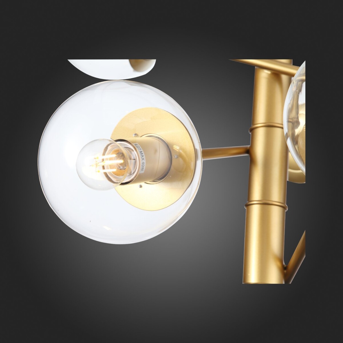 SL1150.203.08 Светильник подвесной ST-Luce Матовое золото/Прозрачный E27 8*40W (из 3-х коробок) LIORA — изображение 17