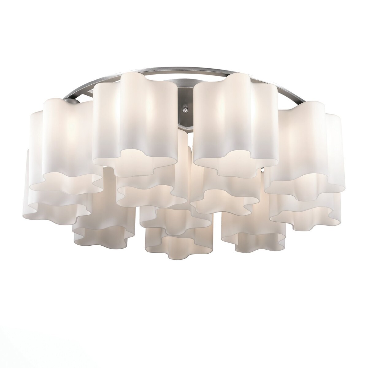 SL116.052.12 Люстра потолочная ST-Luce Серебристый/Белый E27 12*60W (из 2-х коробок) ONDE — изображение 3