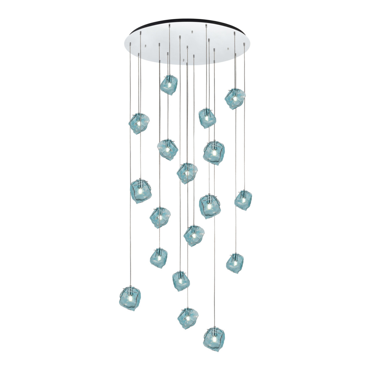 SL1175.113.18_01W SL1175.113.18 Светильник подвесной ST-Luce Хром/Светло-голубой E14 18*40W PORTICI — изображение 1