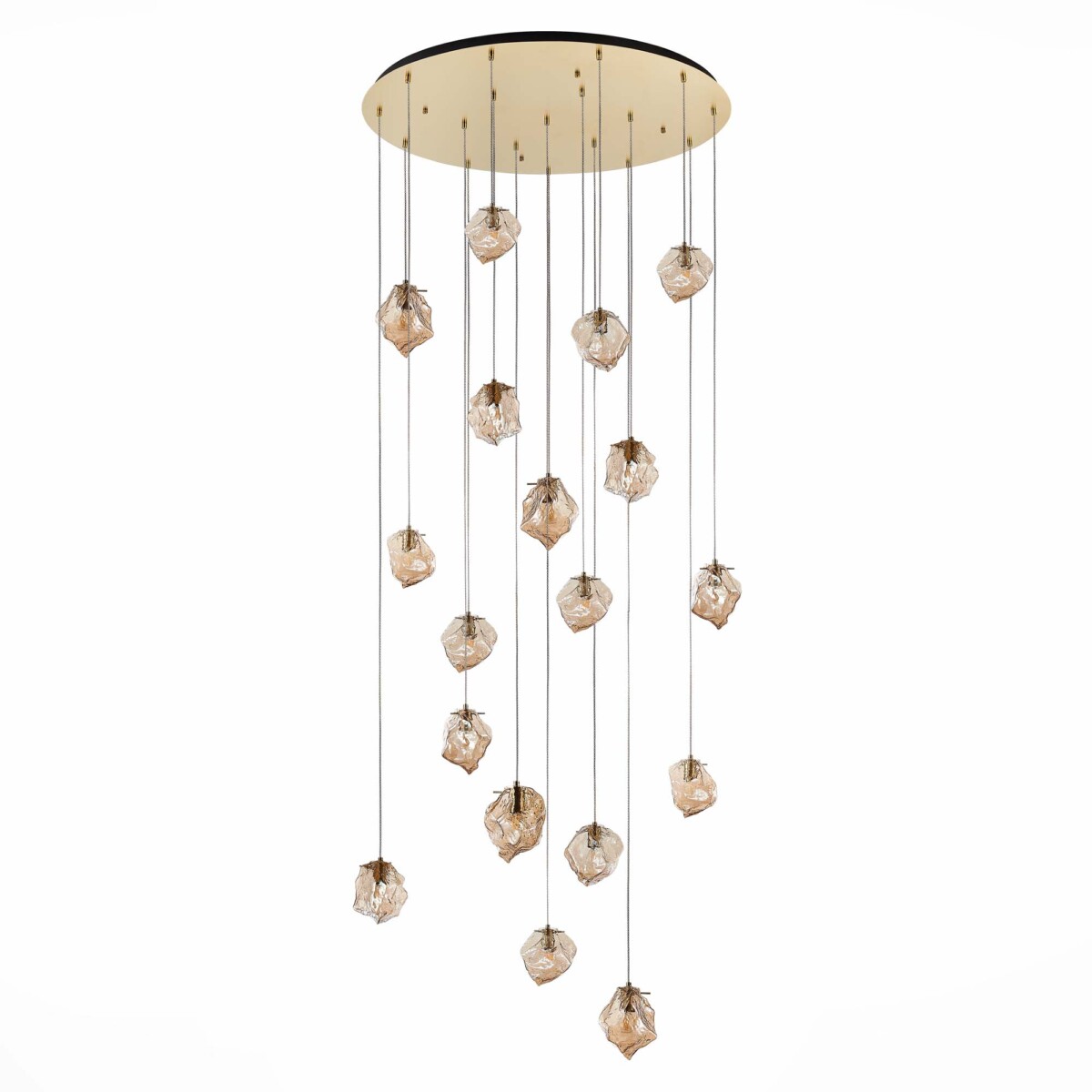 SL1175.303.18 Светильник подвесной ST-Luce Латунь/Янтарный E14 18*40W PORTICI — изображение 4