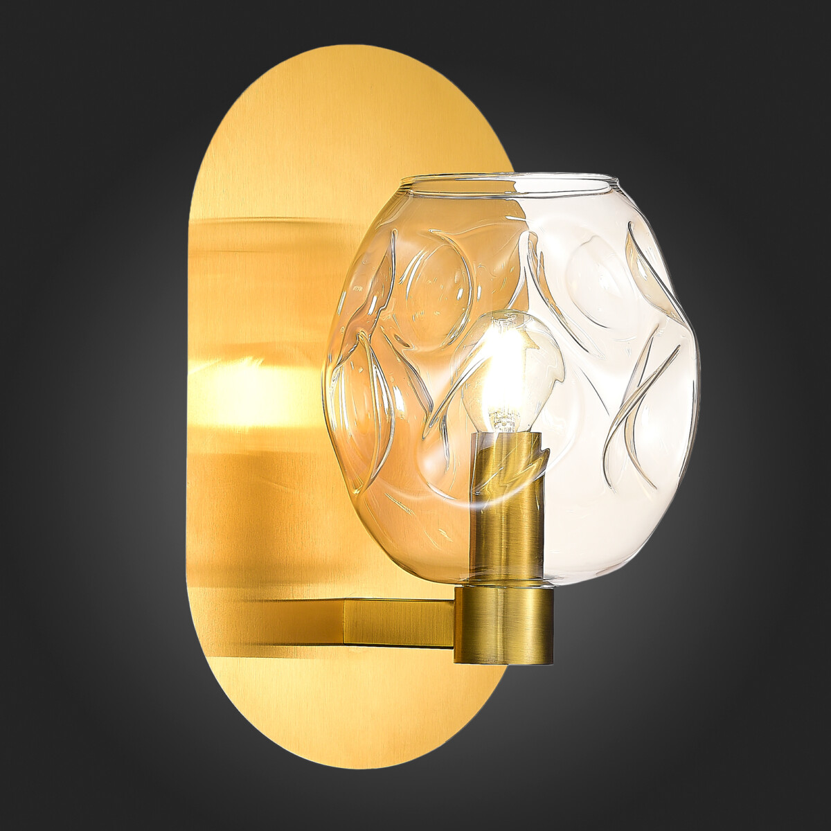 SL1188.301.01 Бра ST-Luce Латунь/Коньячный E14 1*40W IDESIA — изображение 2