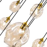 SL1188.303.16 Люстра подвесная ST-Luce Латунь/Коньячный E14/E27 12+4*40W IDESIA — изображение 5