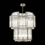 SL1234.103.08 Люстра подвесная ST-Luce Никель/Прозрачный, Никель E14 8*60W COSENZA