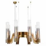 SL1235.303.08 Люстра подвесная ST-Luce Латунь/Хром, Прозрачный E27 8*40W ETTORE — изображение 3
