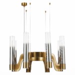 SL1235.303.08 Люстра подвесная ST-Luce Латунь/Хром, Прозрачный E27 8*40W ETTORE — изображение 4