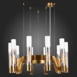 SL1235.303.10 Люстра подвесная ST-Luce Латунь/Хром, Прозрачный E27 10*40W ETTORE — изображение 2