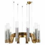 SL1235.303.10 Люстра подвесная ST-Luce Латунь/Хром, Прозрачный E27 10*40W ETTORE — изображение 4