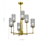 SL1240.303.06 Люстра подвесная ST-Luce Латунь/Дымчатый E27 6*60W GACCIOLO — изображение 4