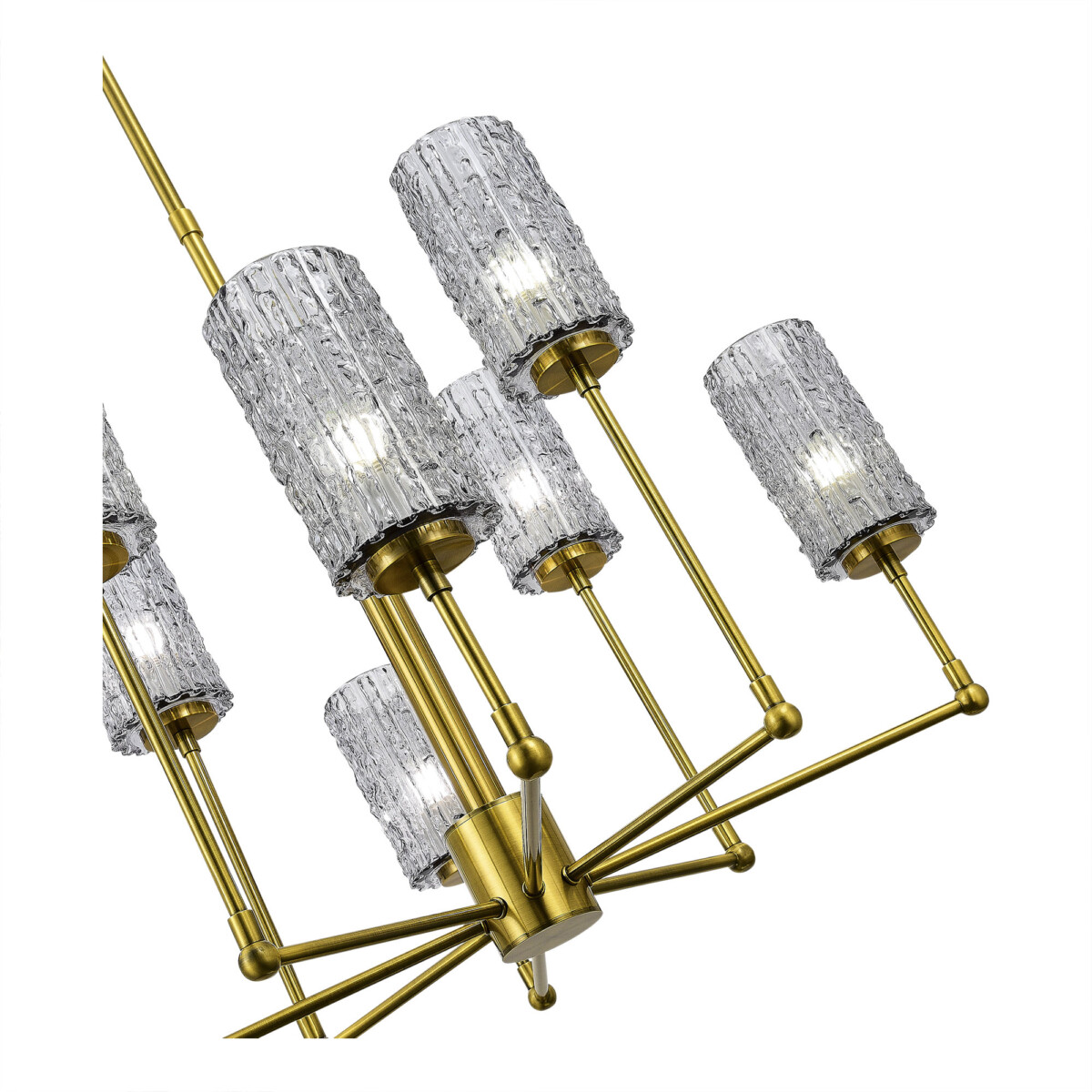 SL1240.303.08 Люстра подвесная ST-Luce Латунь/Дымчатый E27 8*60W GACCIOLO — изображение 3