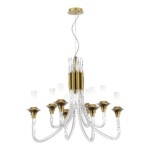 SL1241.203.08 Люстра подвесная ST-Luce Золотистый/Белый E14 8*40W VETRANO