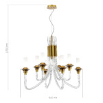 SL1241.203.08 Люстра подвесная ST-Luce Золотистый/Белый E14 8*40W VETRANO — изображение 4