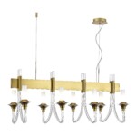 SL1241.213.08 Люстра подвесная ST-Luce Золотистый/Белый E14 8*40W VETRANO