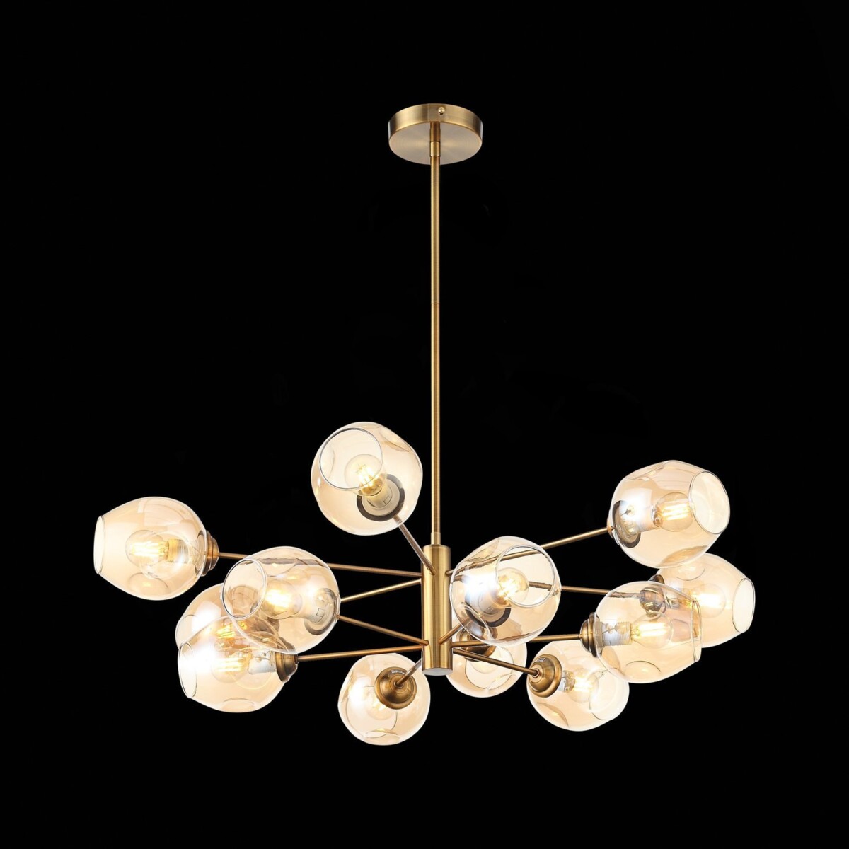 SL1500.203.12_01B SL1500.203.12 Светильник подвесной ST-Luce Золотистый/Янтарный E14 12*40W FOVIA — изображение 1