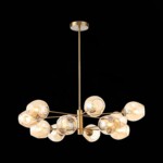 SL1500.203.12 Светильник подвесной ST-Luce Золотистый/Янтарный E14 12*40W FOVIA — изображение 4