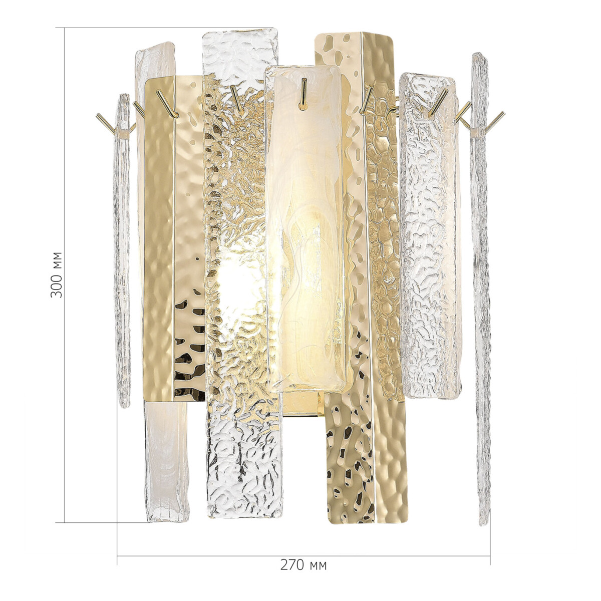SL1636.201.02 Бра ST-Luce Золотистый/Белый, Золотистый E14 2*40W SCOLARE — изображение 3