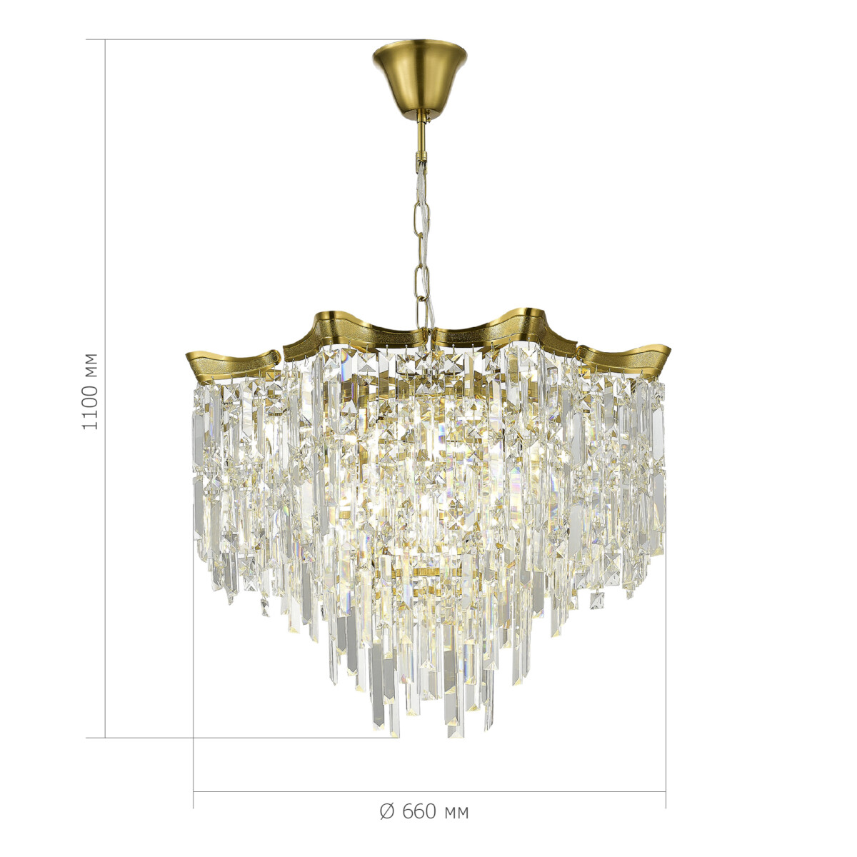 SL1659.303.10 Светильник подвесной ST-Luce Латунь/Прозрачный E14 10*60W OFELIA — изображение 4