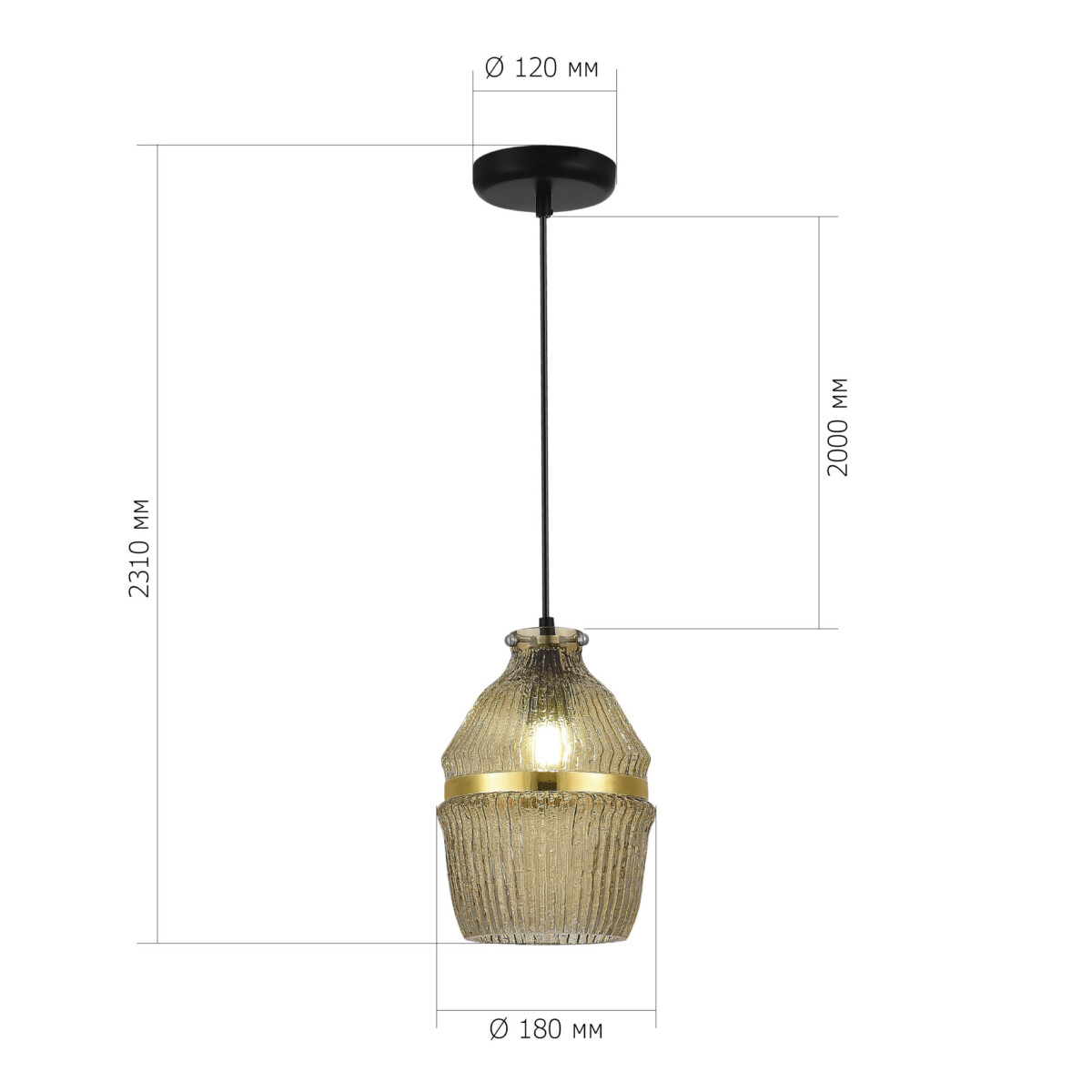 SL1661.403.01 Светильник подвесной ST-Luce Черный/Янтарный E27 1*40W COCOON — изображение 4