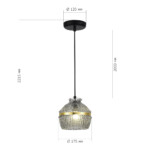 SL1661.413.01 Светильник подвесной ST-Luce Черный/Дымчатый E27 1*40W COCOON — изображение 4