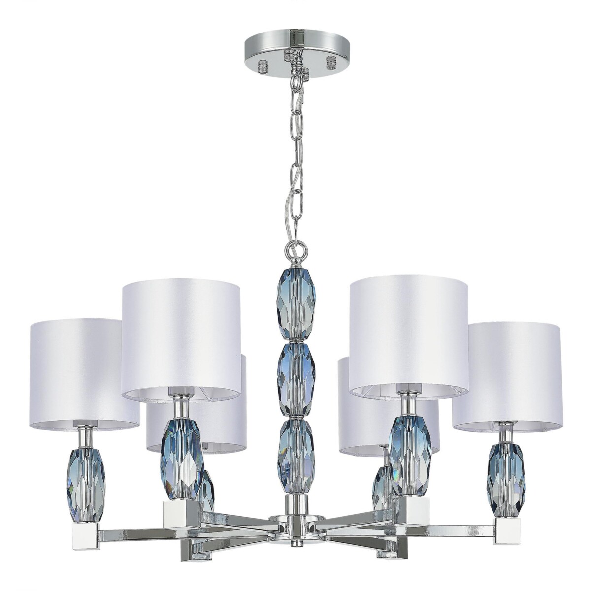 SL1759.103.06 Люстра подвесная ST-Luce Хром, Голубой/Белый E14 6*40W LINGOTTI — изображение 2