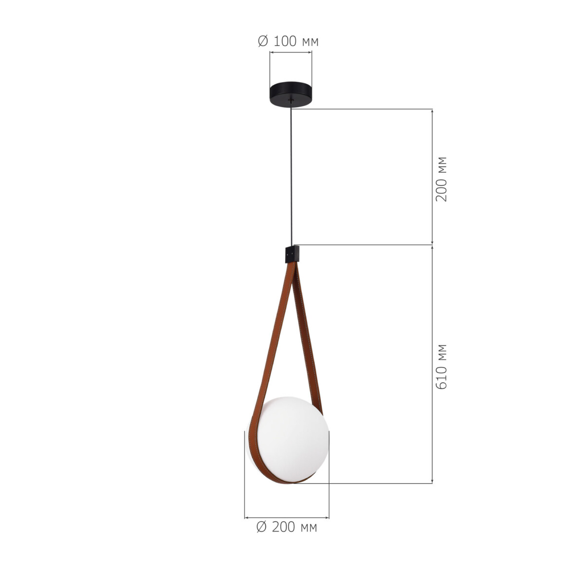 SL2002.403.01 Светильник подвесной ST-Luce Черный, Терракотовой/Белый E27 1*60W MOONBAG — изображение 6